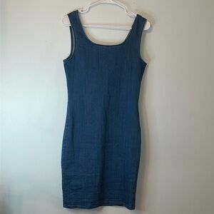 Iris Midi Jean Dress Y2K Stretch Size Medium